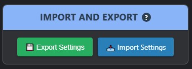 Export your settings before reinstalling the extension. You can import them again after reinstalling.